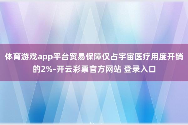 体育游戏app平台贸易保障仅占宇宙医疗用度开销的2%-开云彩票官方网站 登录入口