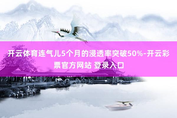 开云体育连气儿5个月的浸透率突破50%-开云彩票官方网站 登录入口