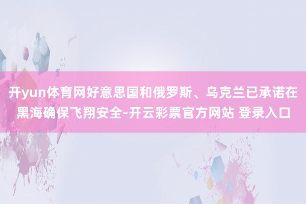 开yun体育网好意思国和俄罗斯、乌克兰已承诺在黑海确保飞翔安全-开云彩票官方网站 登录入口