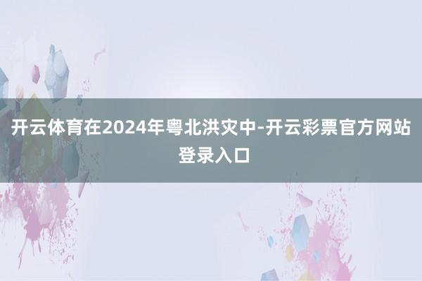 开云体育在2024年粤北洪灾中-开云彩票官方网站 登录入口