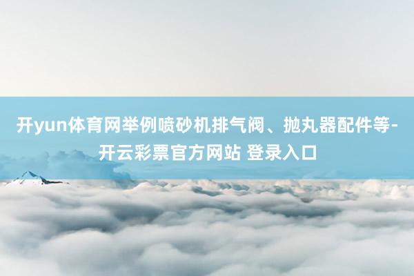 开yun体育网举例喷砂机排气阀、抛丸器配件等-开云彩票官方网站 登录入口